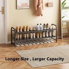 INGIORDAR 2 Tier Long Shoe Rack Organizer for Closet Metal Shoe Storage - Image 4