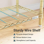 VIPEK V5 Heavy Duty Clothes Rack, Freestanding Modular Closet System, Gold - Image 7