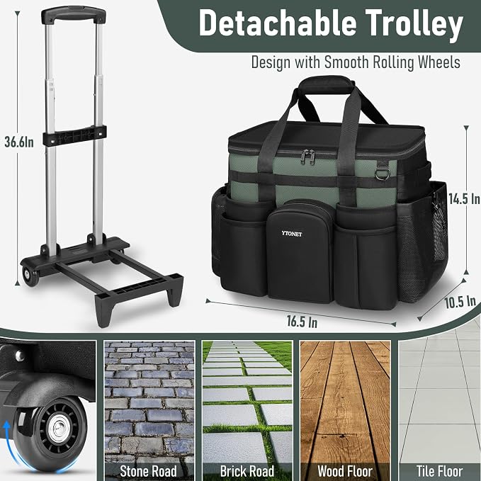 Ytonet XXL Rolling Cleaning Caddy, Large Cleaning Caddy with Wheels - Image 4