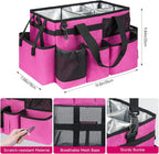 Cleaning Caddy Bag, Cleaning Supplies Organizer for Housekeepers, Housekeeping Caddy with Handle and Detachable Padded Cushion, Pink - Image 4