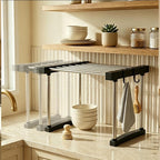 BLULEE Expandable Under Sink Organizer, No-Drill Adjustable Shelf by BLULEE