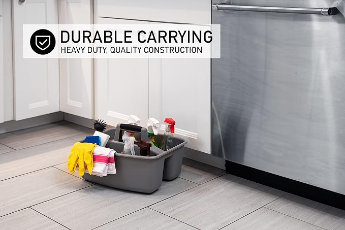 Mighty Tuff Rough and Rugged All-Purpose Cleaning Caddy, Grey/Black 2 Count (CD0170) - Image 3