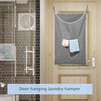 SAVERHO X-Large Door Hanging Hamper Bag,2 Pack Large Capacity Hanging Laundry Hamper Basket with Wide Opening Dirty Clothes Laundry Hamper Storage Bag Size 35X22inch(Grey-2Pack) - Image 3