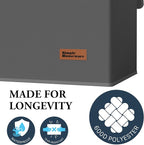 Simple Houseware Double Laundry Hamper with Lid & Removable Bags, Dark Gray - Image 5