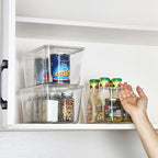 Vtopmart 12 Pack Clear Stackable Storage Bins with Lids and Handles, Medium - Image 5