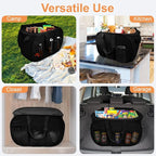 Collapsible Laundry Baskets with Lid, Foldable Laundry Basket with Pockets, Pop Up Laundry Hamper with Dual Handles, 99L Sturdy Clothes Hampers for Clothes, Groceries, Supplies, Tools, Black - Image 8