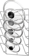 Simple Houseware Wall Door Mounted Pot Lid Rack Organizer, Chrome Finish by SimpleHouseware