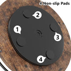 Lazy Susan Organizer：9 Inch Rotating Spice Rack for Kitchen Countertop Round Wooden Turntable Holder for Cabinet, Dining Table, Cupboard Storage – Black - Image 5