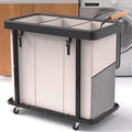 Laundry Hamper 3 Section,230L Rolling Dirty Clothes Hamper White by Unlockyourhomestoragelife