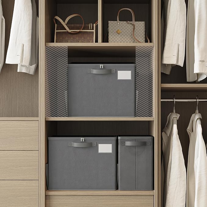 Varhomax Shoe Organizer Box for Closet, Fabric Storage Basket - Image 7