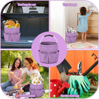 Cleaning Caddy for Cleaning Supplies,17L Cleaning Supply Caddy with Handle Foldable Cleaning Supplies Organizer Bucket Cleaning Products Organizers for Home, Garden (Purple) - Image 7