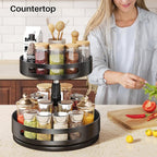 Lazy Susan Spice Rack Organizer for Cabinet, 2-Tier Metal, 10 in - Image 8