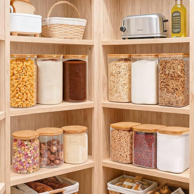Glass Flour Containers with Lids 1 Gallon 2 Pack Pantry Organization - Image 7