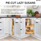 Rev-A-Shelf 2 Tier Pie-Cut Plastic Lazy Susan for Corner Base Cabinets, 24" - Image 3