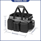 LoDrid Large Professional Cleaning Caddy with Detachable Divider, Black - Image 6