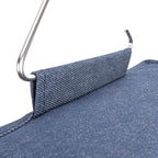Household Essentials Hanging Cotton Blend and Plastic Closet Shoe Organizer with 10 Storage Compartments, Denim - Image 10