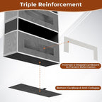 2 Pack 5 Tier Over the Door Organizer Space-Saving Storage for Any Room | Grey Hanging Closet Organizer with 10 Mesh Pockets and Clear Windows, Closet Organizers and Storage for Bathroom, Bedroom - Image 3