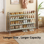 INGIORDAR 4 Tier Long Shoe Rack Organizer for Closet Metal Shoe Storage - Image 4