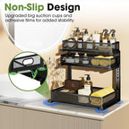 Under Sink Organizer 3 Tier, 2 Pack L-Shaped Pull-Out Cabinet Organizer with Sliding Metal Mesh Drawers, Height Adjustable Under Sink Storage Rack for Kitchen Bathroom Cabinet, Black - Image 7