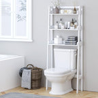 UTEX Over The Toilet Storage Shelf, 3-Tier Bathroom Organizer, White - Image 6