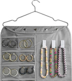 BB Brotrade Hanging Jewelry Organizer,Accessories Organizer,56 Pocket Organizer for Holding Jewelries (Grey-56 Pockets) - Image 2