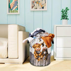 Cute Highland Cow Laundry Basket Foldable Oxford Cloth Hamper 18.9x16.5 In - Image 7