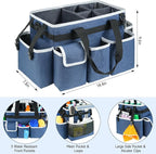 Cleaning Caddy,Cleaning Bag for Housekeepers,Cleaning Supplies Organizer with Handle,Blue - Image 4