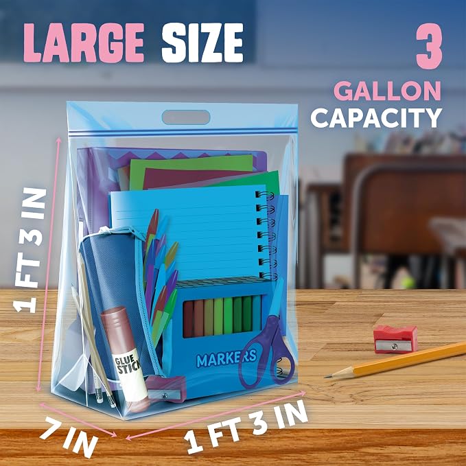 Ziploc Big Bags 3 Gallon Large, Reusable Large-Capacity Plastic Storage Bags, 10 count - Image 2