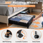 92L Extra Large Under Bed Storage with Wheels, 39.4" Extra Long Storage Box - Image 4