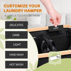 160L Laundry Hamper with Lid, 3 Section Laundry Basket with 3 Removable Bag - Image 4
