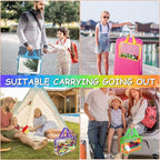 6 Colors Large Toy Storage Bags Reusable Clear Toy Organizer with Labels - Image 7