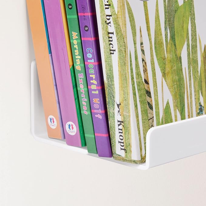 upsimples 2 Pcs 15" Acrylic Shelves for Wall Organize and Display, White - Image 4