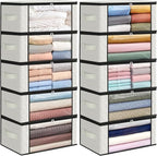 Fab totes 35L Closet Organizers, Foldable Under Bed Storage Containers | Storage Bags with Zippers,Window and Handles for Organizing Bedroom, Closet, Clothing,Organization with Handle by Fabtotes