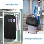 KIMBORA 54" Suit Bags for Closet Storage and Travel, Gusseted Hanging Garment Bags for Men Suit Cover With Handles for Clothes, Coats, Jackets, Shirts（3 Packs） - Image 3