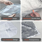 Vacbird Vacuum Seal Bags for Clothing with Rechargeable Cordless Pump, 12 Pack Compression Packing Bags, Space Saver Storage for Seasonal Clothes Bedding Blanket Pillows Comforters Luggage Travel - Image 6