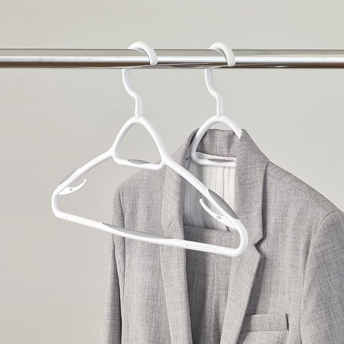 Neatfreak Set of 12 Deluxe Non Slip Clothes Hangers - Space Saving Design for Jackets, Pants, Shirts, 360 Degree Swivel Neck, Soft Grip Bars, Produced in North America - Image 6
