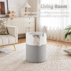 Artfeel Laundry Basket,Woven Cotton Rope Laundry Hamper,40L for Decorative Storage of Dirty Clothes,Toys and Blankets in Bathroom,Baby Room and Living Room - Image 5