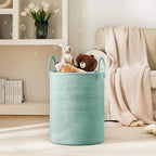 YOUDENOVA Cotton Rope Laundry Hamper Basket, 58L Blanket Basket for Nursery - Image 2