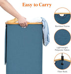 Lifewit 80L Large Laundry Basket with Lid, Removable Bags, Dark Blue - Image 6