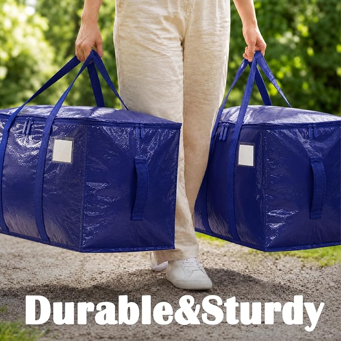 Songrey Extra Large Heavy Duty Moving Bags, 6 Pack, Dark Blue - Image 6