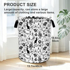 Goth Cat Laundry Basket Foldable Oxford Laundry Hamper With Handle For Room Bathroom Bedroom - Image 2