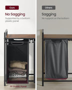 VASAGLE Laundry Hamper with Shelf, 2 Pull-Out Bags, 2 x 12.1 Gallons (46 L) - Image 5