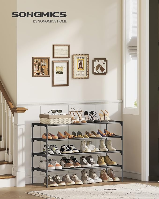 SONGMICS 4-Tier Shoe Rack, Space-Saving, Shoe Storage Organizer - Image 2