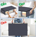TasticTotes 8 Pack Under Bed Storage Containers, 60L Blanket Storage Bags - Image 5