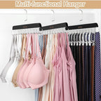 TOPIA HANGER 2 Pack Bra Hanger for Closet, Premium Wooden Tank Top Hangers - Image 5