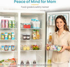 Vtopmart 4 Pack Food Storage Organizer Bins, Clear Plastic, 4 Compartments - Image 7