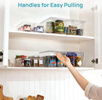 Vtopmart 8 Pack Clear Storage Bins with Lid Set for Pantry Organizer - Image 5
