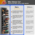10 - Pocket Over - the - Door Hanging Shoe Organizers & Rack, Made of Sturdy 600D Oxford + Non - Woven Fabric, Space - Saving Storage for Shoes, Boots & More (Black) - Image 7