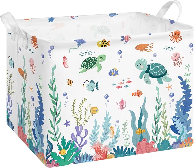 Collapsible Storage Basket Collapsible Fabric Laundry Basket with Handles by Alldomess