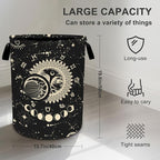 Sun Moon Laundry Basket Storage Bin Foldable Laundry Hamper Clothes Storage Bucket Organizer 19.6x15.7 Inch For Laundry Room/Bedroom/Bathroom - Image 3